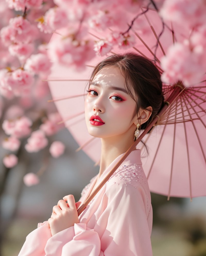 美女图片秀图集内页 - 伞下的优雅