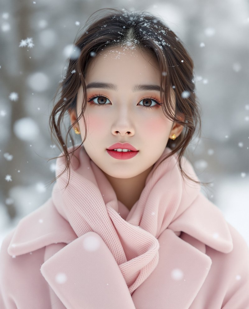 雪色初霁的清冷温柔 - 美女图片秀日系清新图集