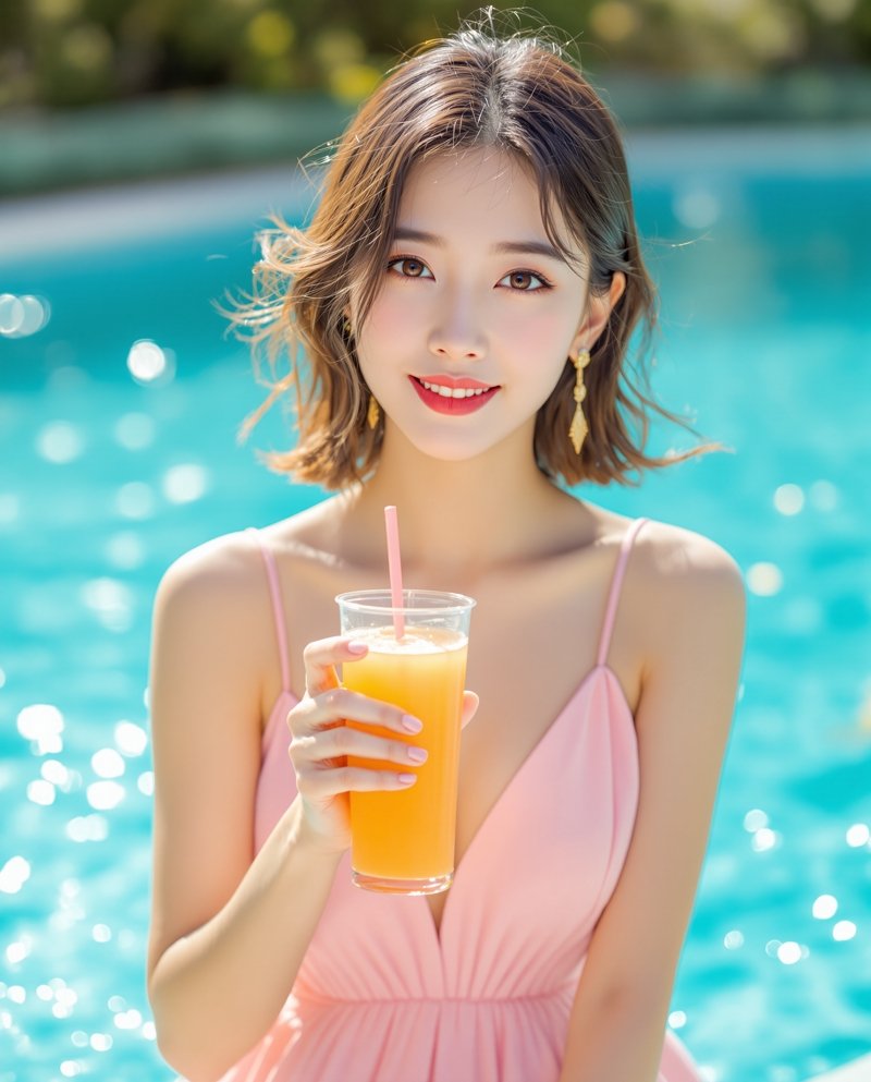 甜橙汽水般的夏日清爽 - 美女图片秀日系清新图集